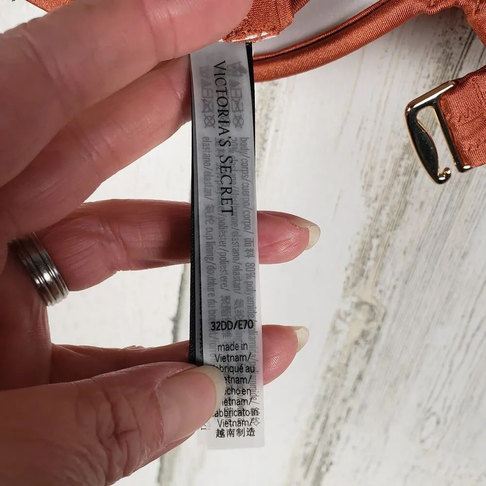 NWT Victoria's Secret Shine Strap Full Coverage Push-Up Bikini Top Size 32DD (E) - Image 9