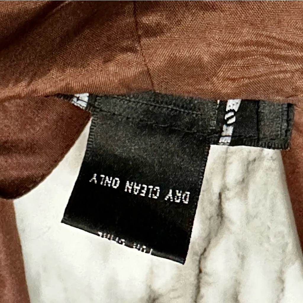 SilkLand Women's Rich Brown Ankle Length Pants Silk Side Zip Lined Classic Size 14 - Image 5