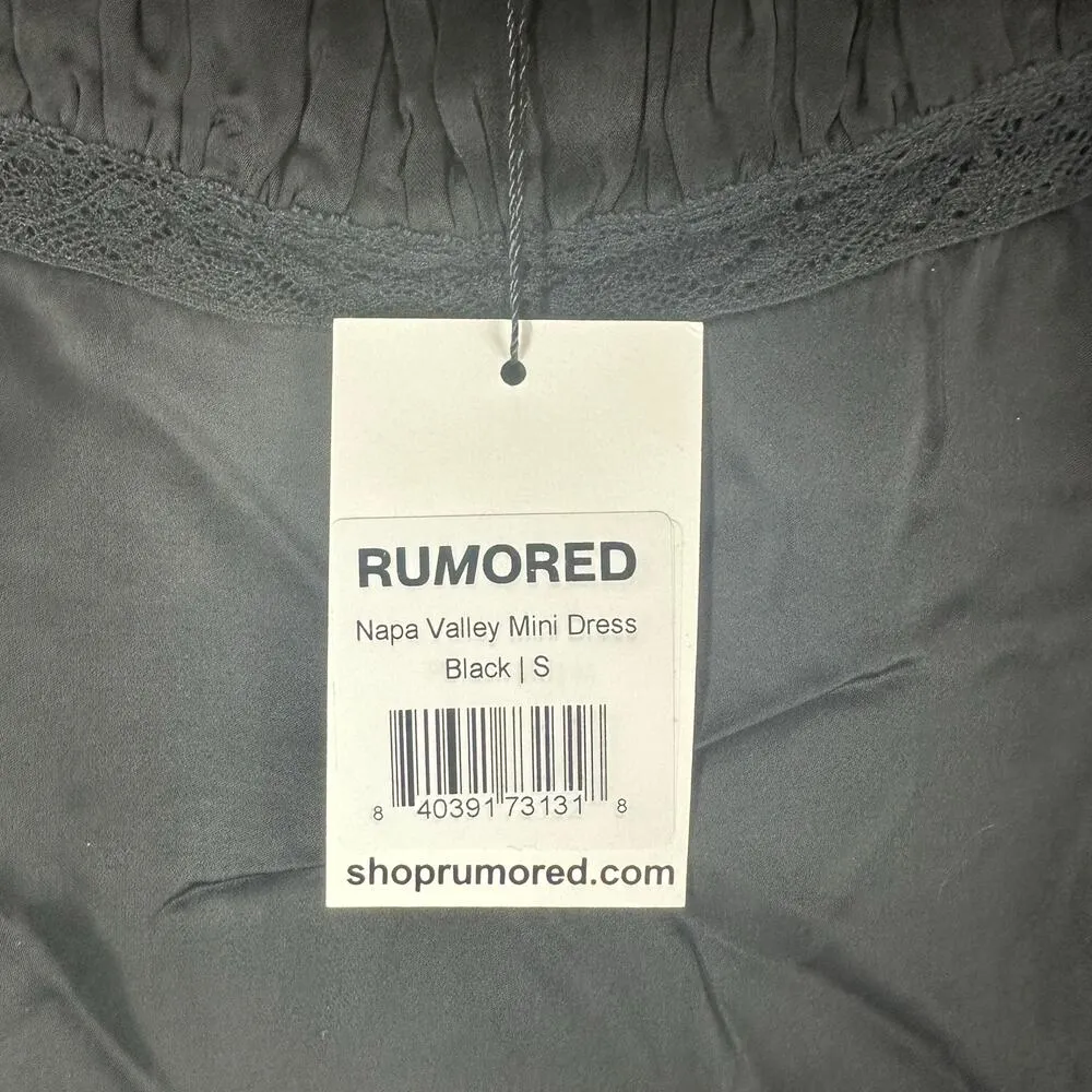 Rumored Napa Valley Mini Little Black Party Night Out Dress Size Small - Image 6