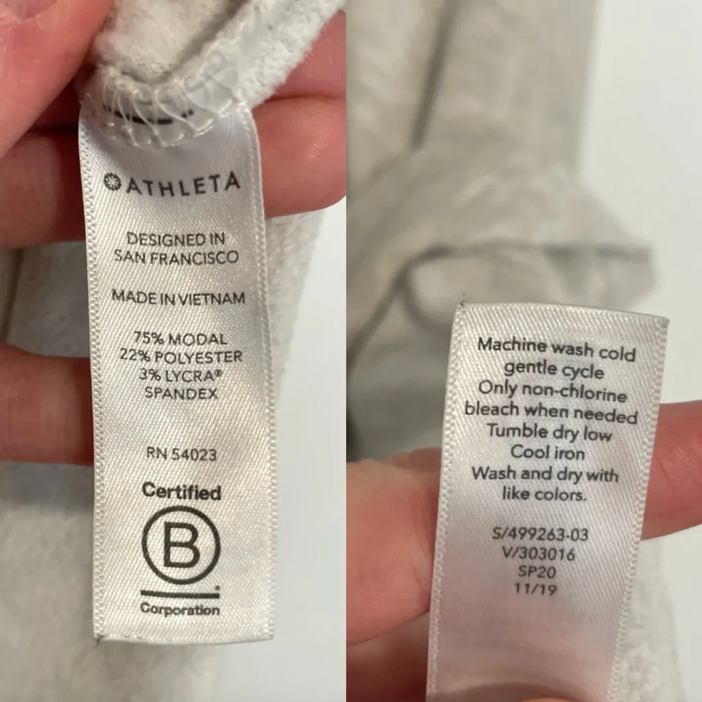 ATHLETA Plus Size Coaster Luxe Recover Sweatshirt Heather Gray Relaxed Fit sz 1X - Image 12