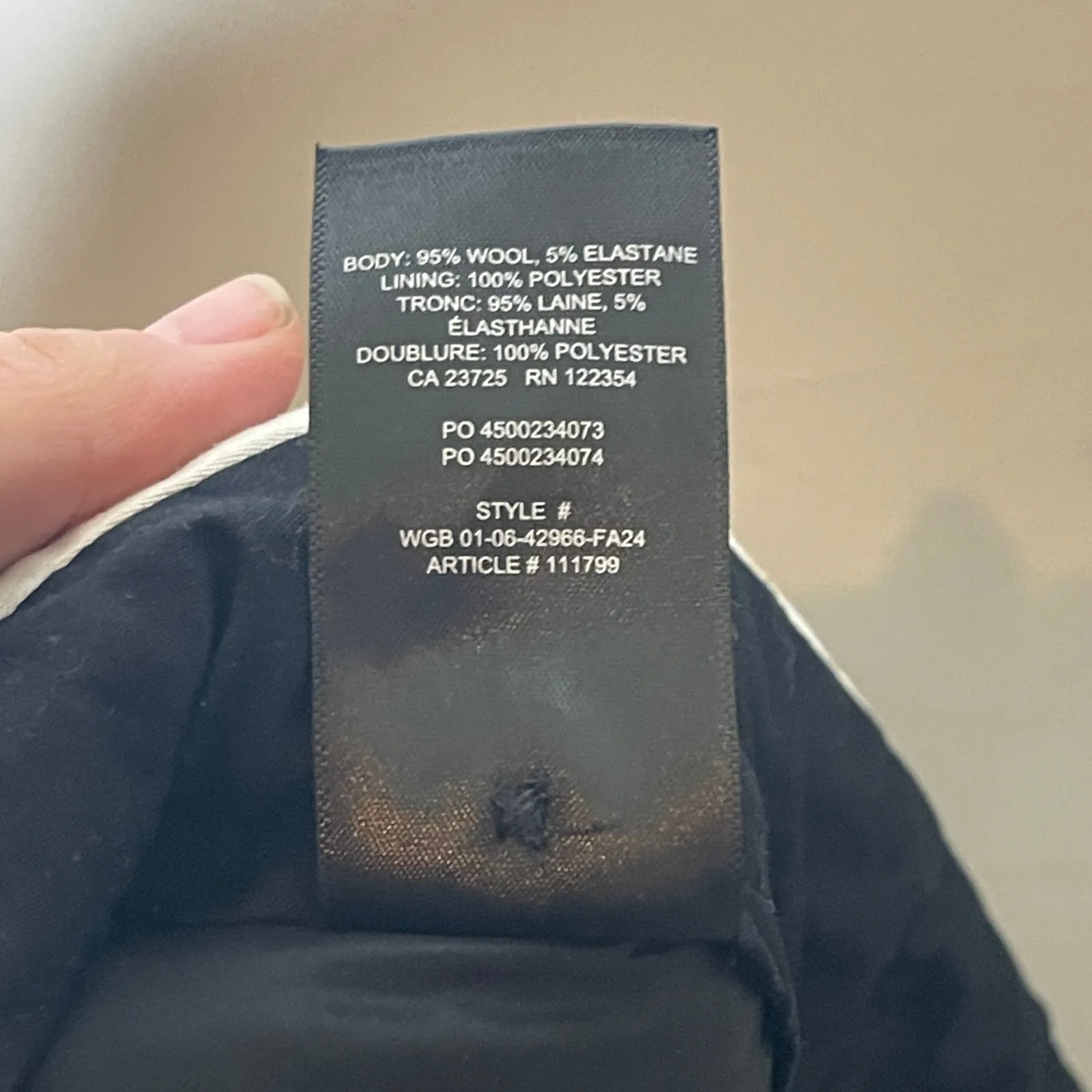 Aritzia Babaton Bureau Wild Leg Pants in chocolate grey sz 8 - Image 8