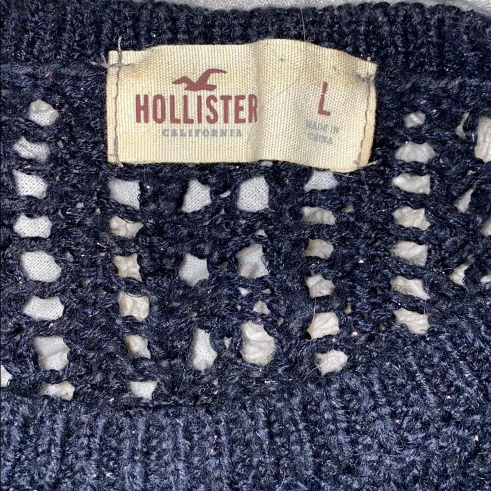 ✨ Hollister Open Knit Crew Neck Glitter sweater✨ - Image 5