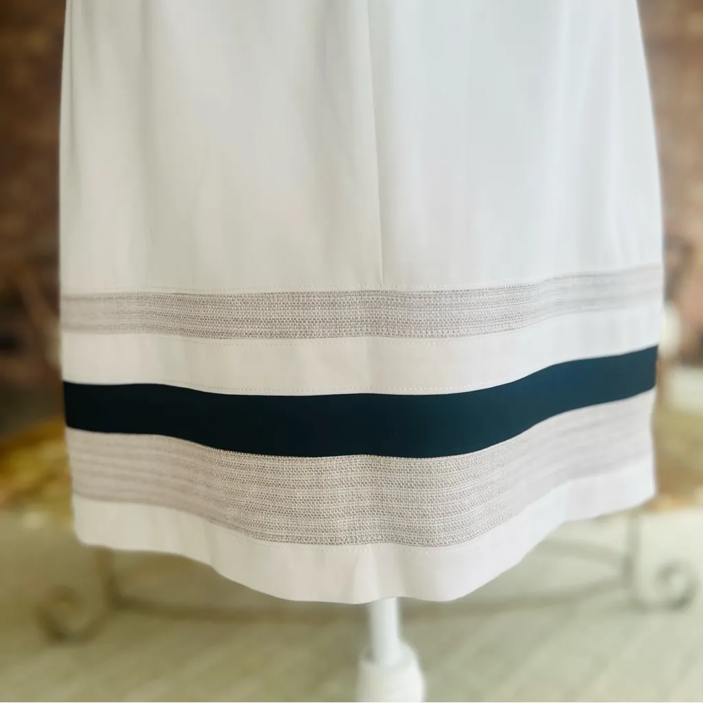 WHBM Dress Sheath Sleeveless Mini Striped 6 Work Job Cocktail Lunch Brunch Mod - Image 10