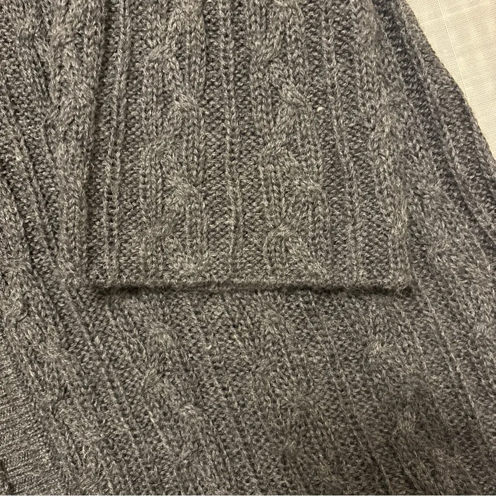 LANE BRYANT 22/24 Long Cardigan Sweater Cable Knit Snowflake Buttons Wool Blend - Image 12