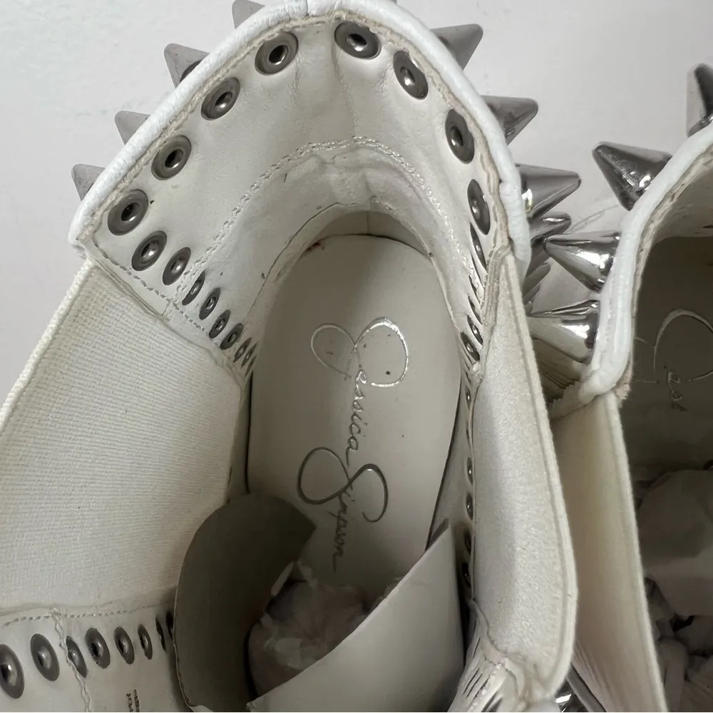 Jessica Simpson Demmie Bright White Women's Ankle Boot Size 6 #B1158 - Image 9