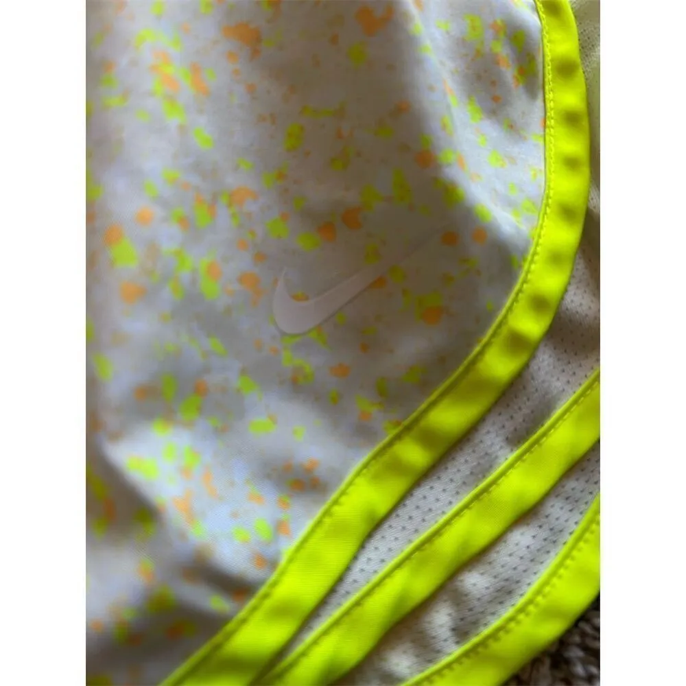 Nike Women's Dri-Fit Tempo Running Shorts Yellow Speckled Size S - Image 2