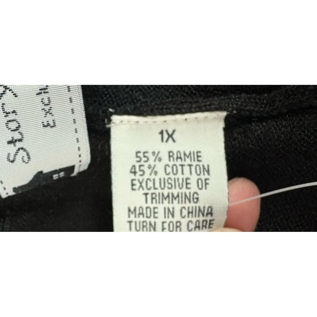 *New Storybook Knits Sweater Skirt Womens 1X Black Maxi Dark Acadamia Classic - Image 5