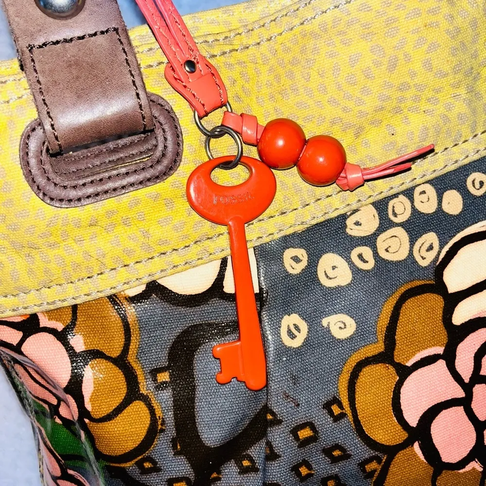 FOSSIL Key-Per Floral Coated Nylon Shoulder Bag - Image 2