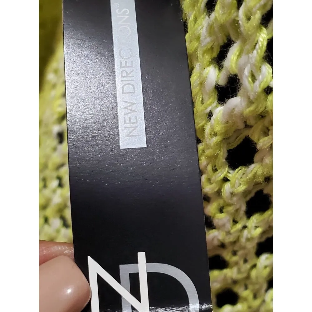 New Directions Women's Yellow Polyester Long Sleeve Round Sleeve Sweater Size M Size M - Image 11