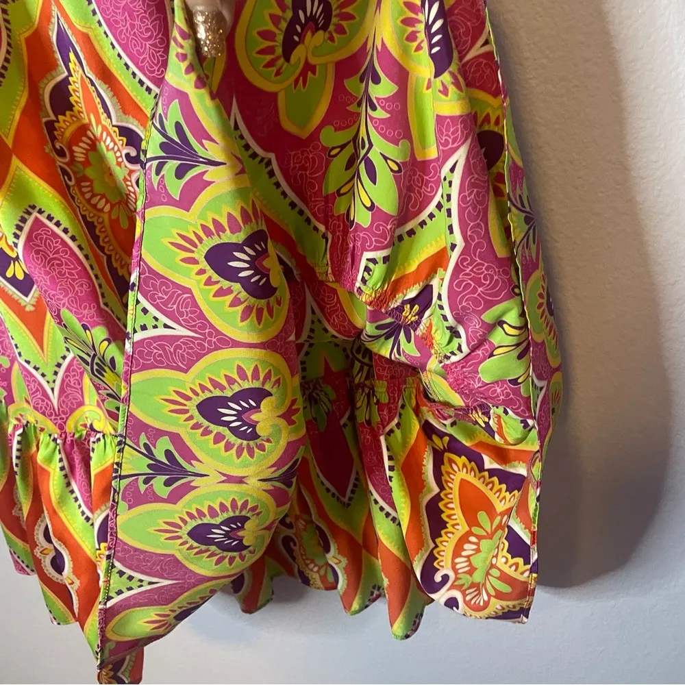 Moda International Silk Strapless Dress Multicolored Size M NWT Pink Size M - Image 13