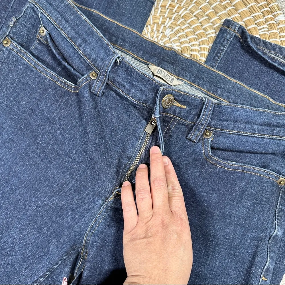 Duluth Trading Co Women's Daily Denim Bootcut Jeans Mid Rise Medium Wash 8X31 Blue Size 8 - Image 10