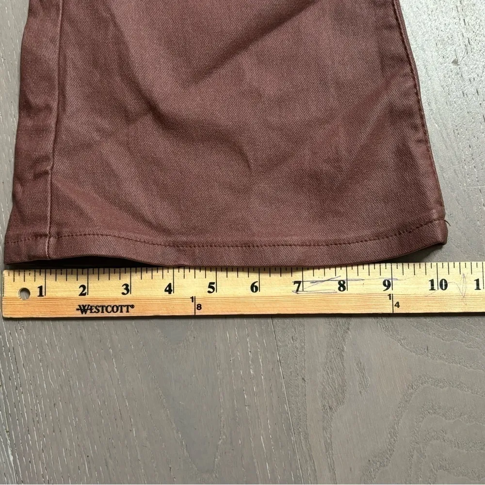 Edikted Women's Luna Faux Leather Flare Jeans Metallic Brown Sz S Going Out Pant - Image 8