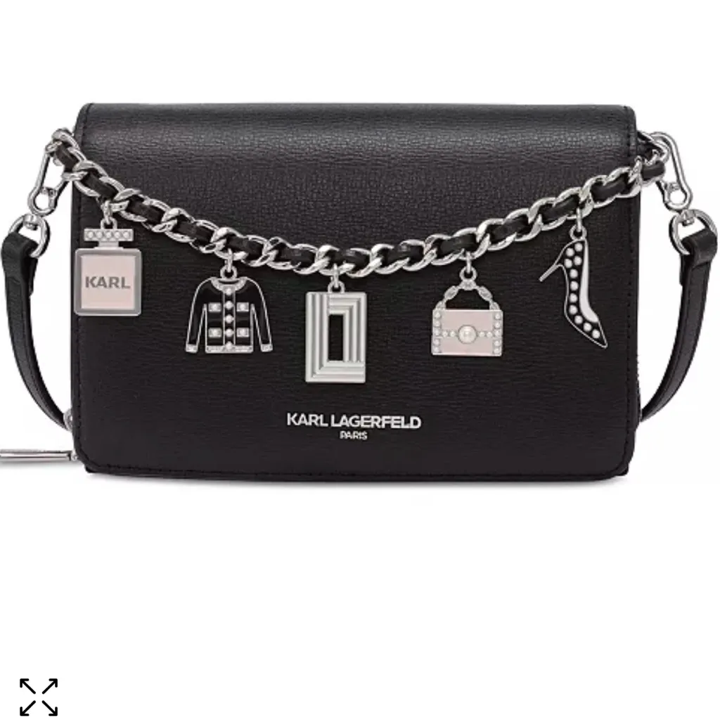 🖤KARL LAGERFELD PARIS
Lourdes Mini Leather Crossbody
🚫No Charm Chain Accessory - Image 3