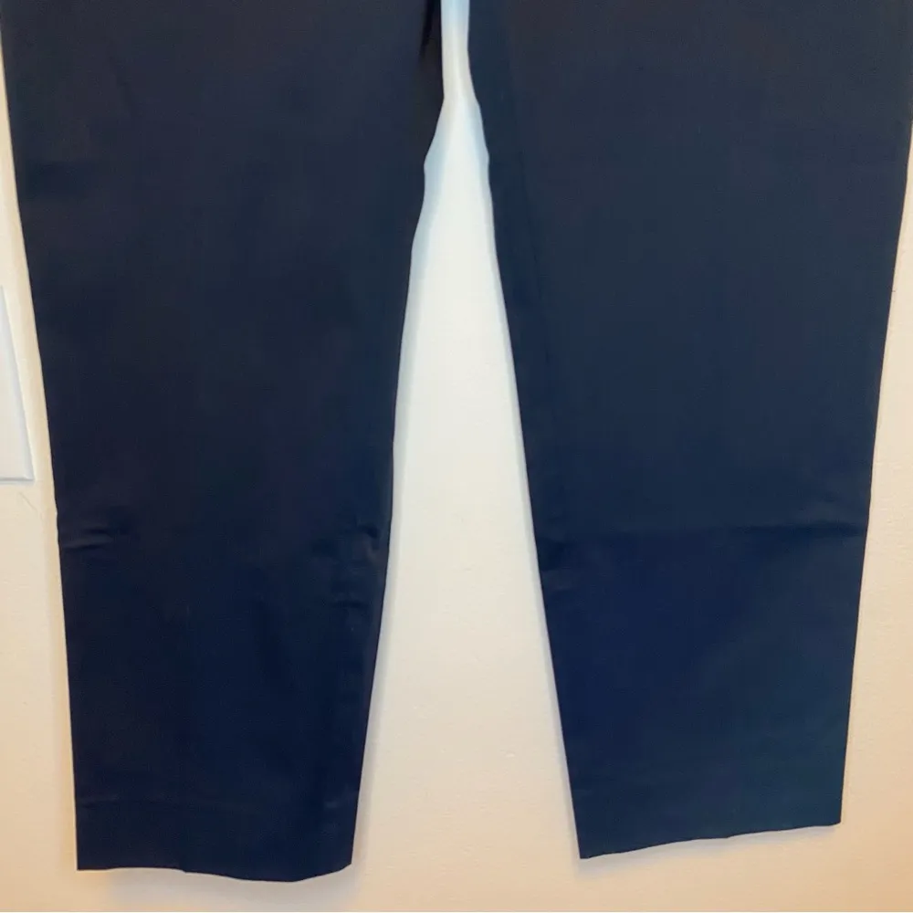 MAXMARA Straight-Leg Tailored Business Casual Pants Lightweight Cotton Black 12 - Image 8