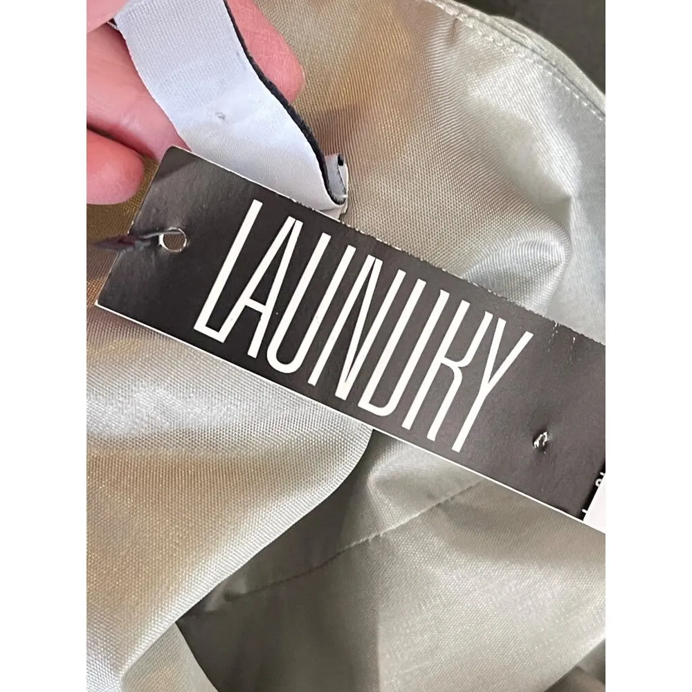 New Laundry by Shelli Segal Gray Formal Long Dress $330 Size 8 Prom Formal - Image 11