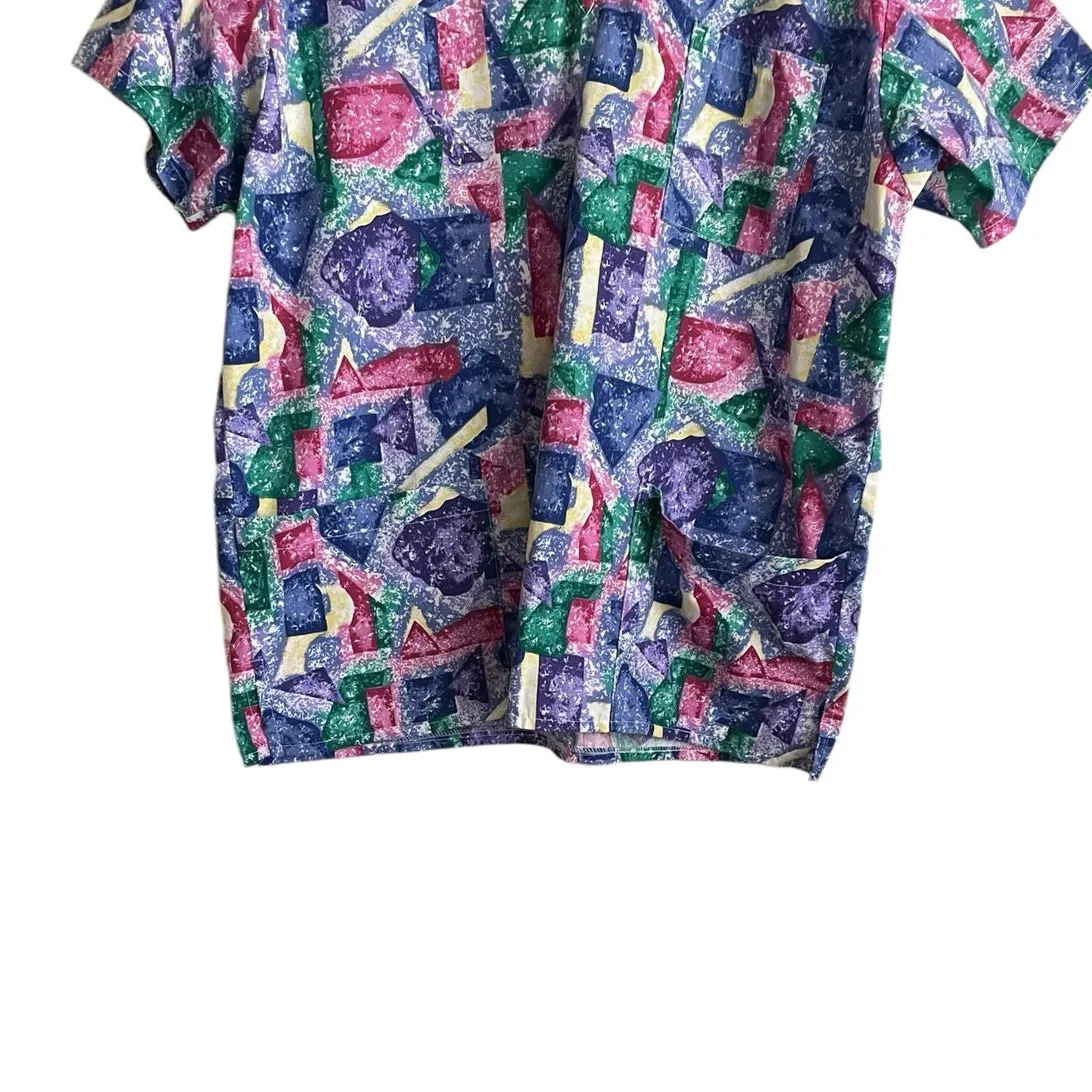 Peaches Uniform Scrubs Women Top XL Medical Uniform Nurse‎ Work Dental Casual Purple - Image 5