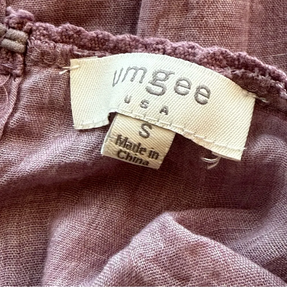 Umgee USA Lace Ruffle Hem Layered Tunic Dress Mauve Small Boho‎ Coquette Dainty - Image 7