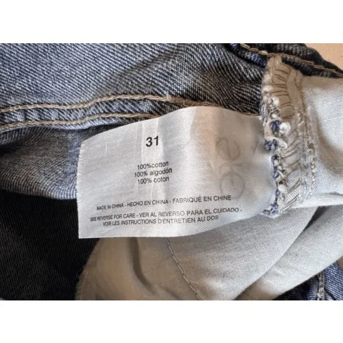 CIRCUS NY High Rise Relaxed Straight Jeans Raw Edge Size 31 Blue - Image 9