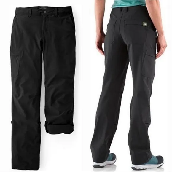 REI Co-op Black Kornati Roll Up Pants Size 8P - Image 2