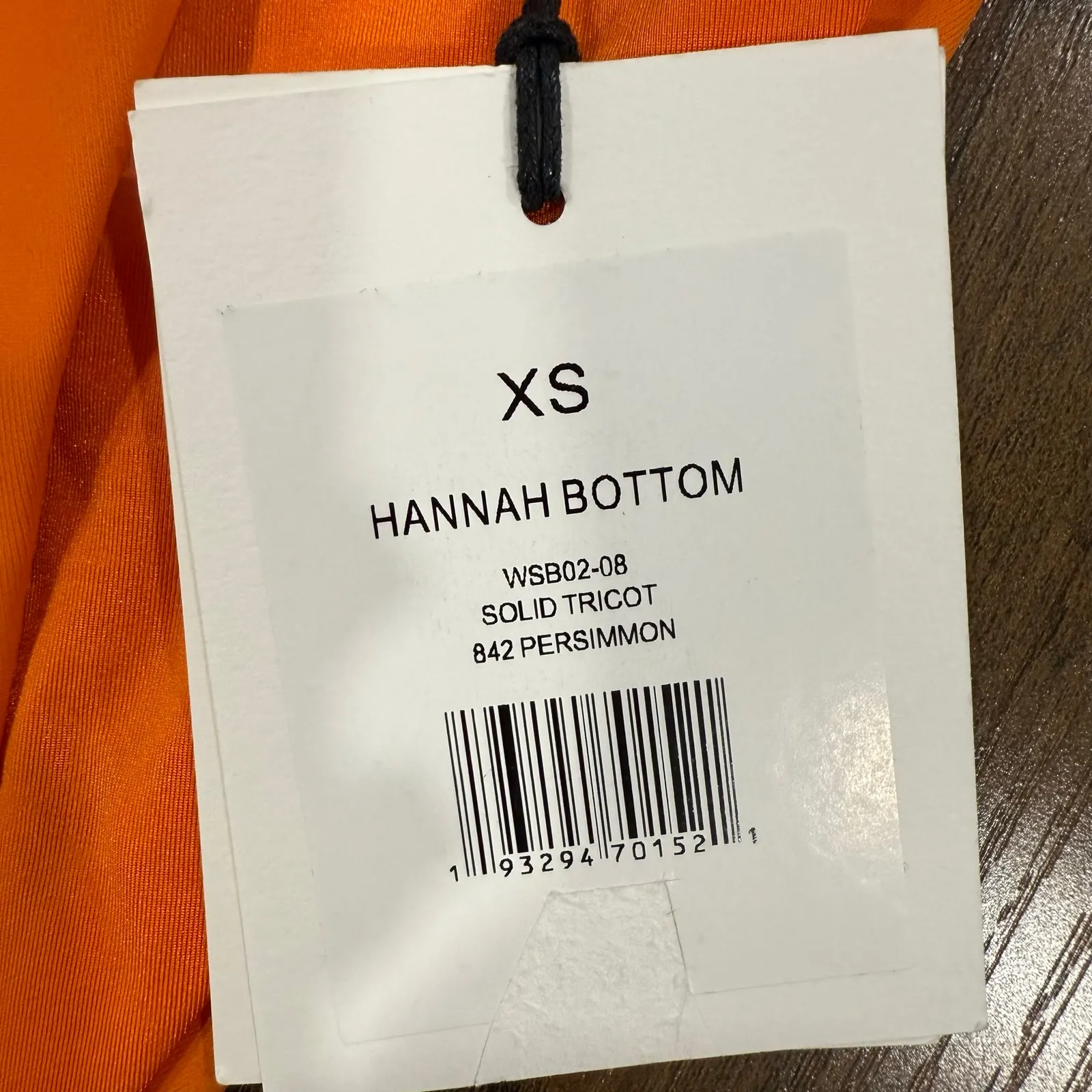 ONIA Hannah Low Rise Y2K Solid Persimmon Orange Bikini Bottom XS - Image 3