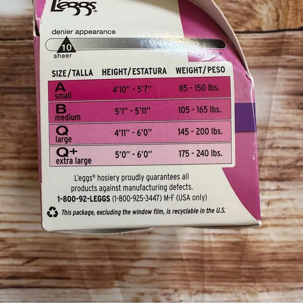 L'eggs Silken Mist Nude 94495 Control Top Ultra Sheer Tights Size Medium B Tan - Image 10