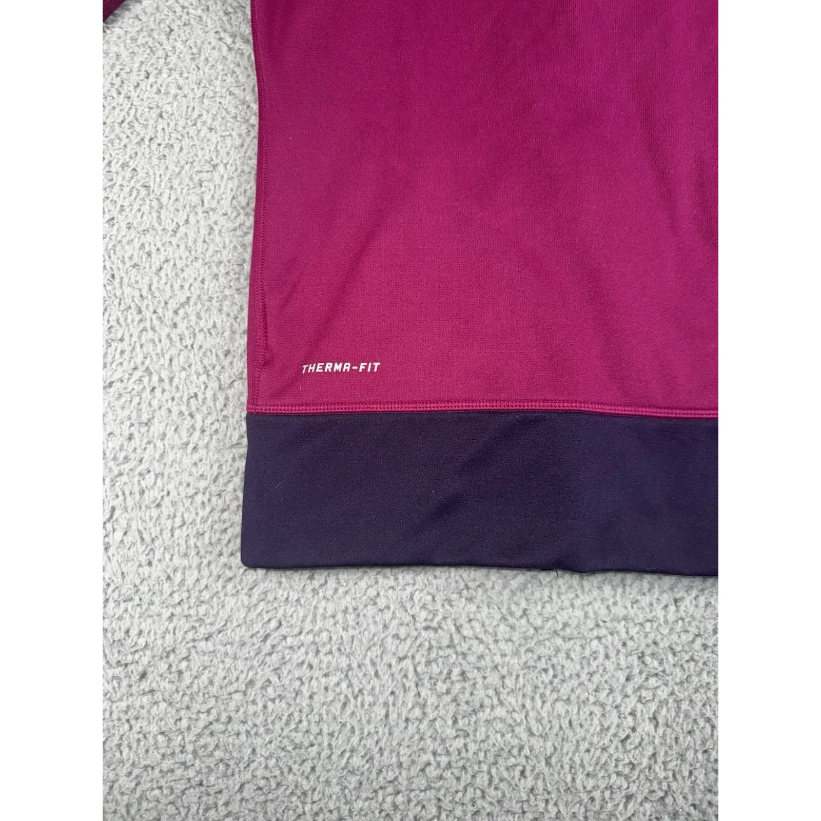 Nike Tehrmfit Hoodie‎ Women XS Full Zip Thumb Holes Fleece - Image 9