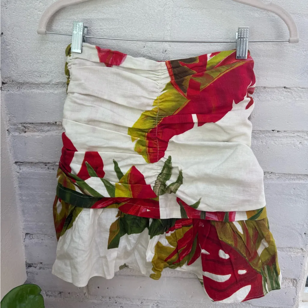 Farm rio White Spring Forest Mini Skirt size xs - Image 6