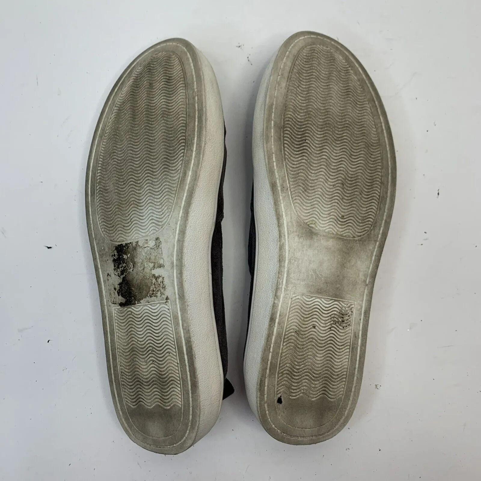 Steve Madden Sz 8 Loafer Fayna Slip On Dark Gray Vegan Suede Fabric Shoe Casual - Image 11