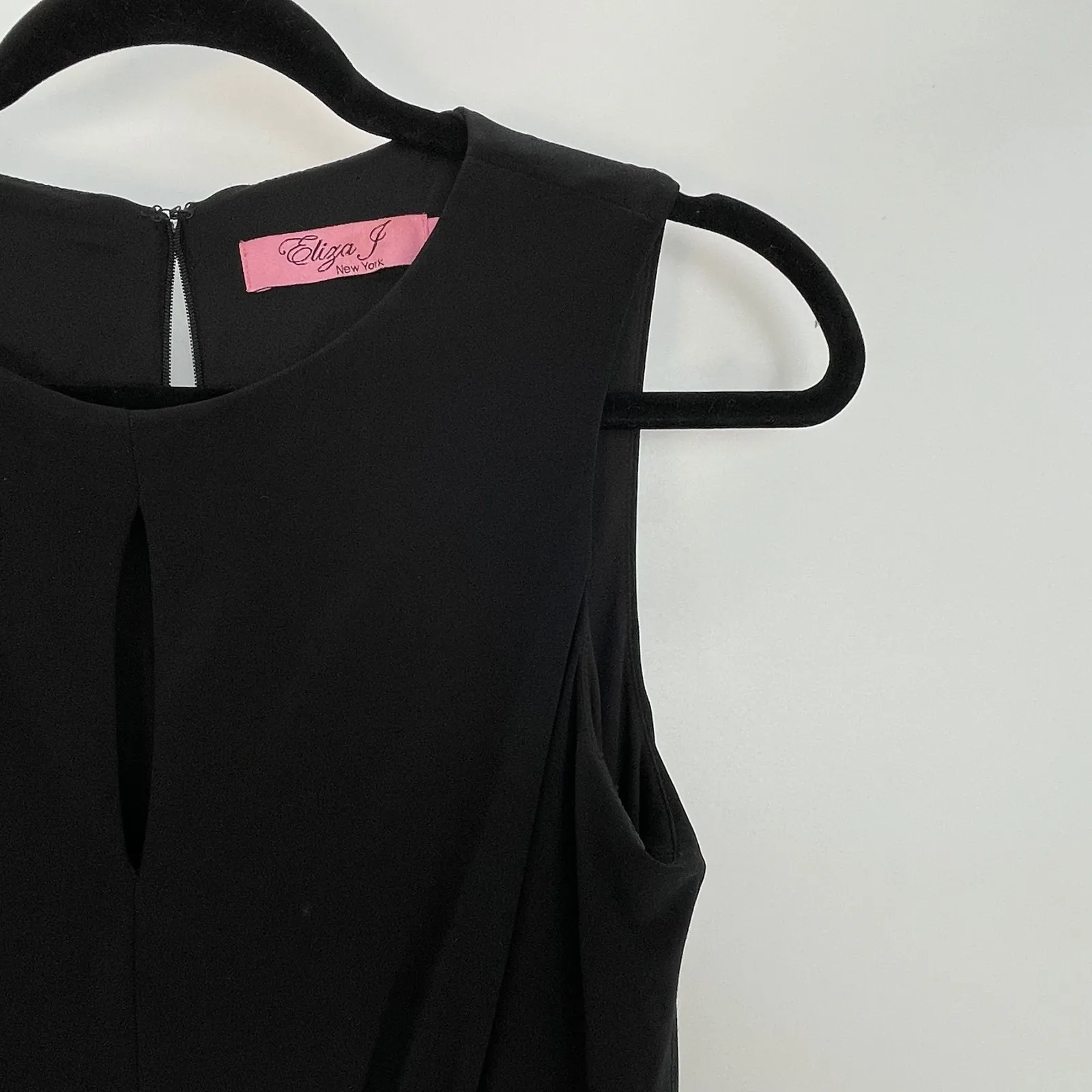 Eliza J Women's Black Sleeveless Embellished Evening Maxi Down Dress‎ Size 4 - Image 5