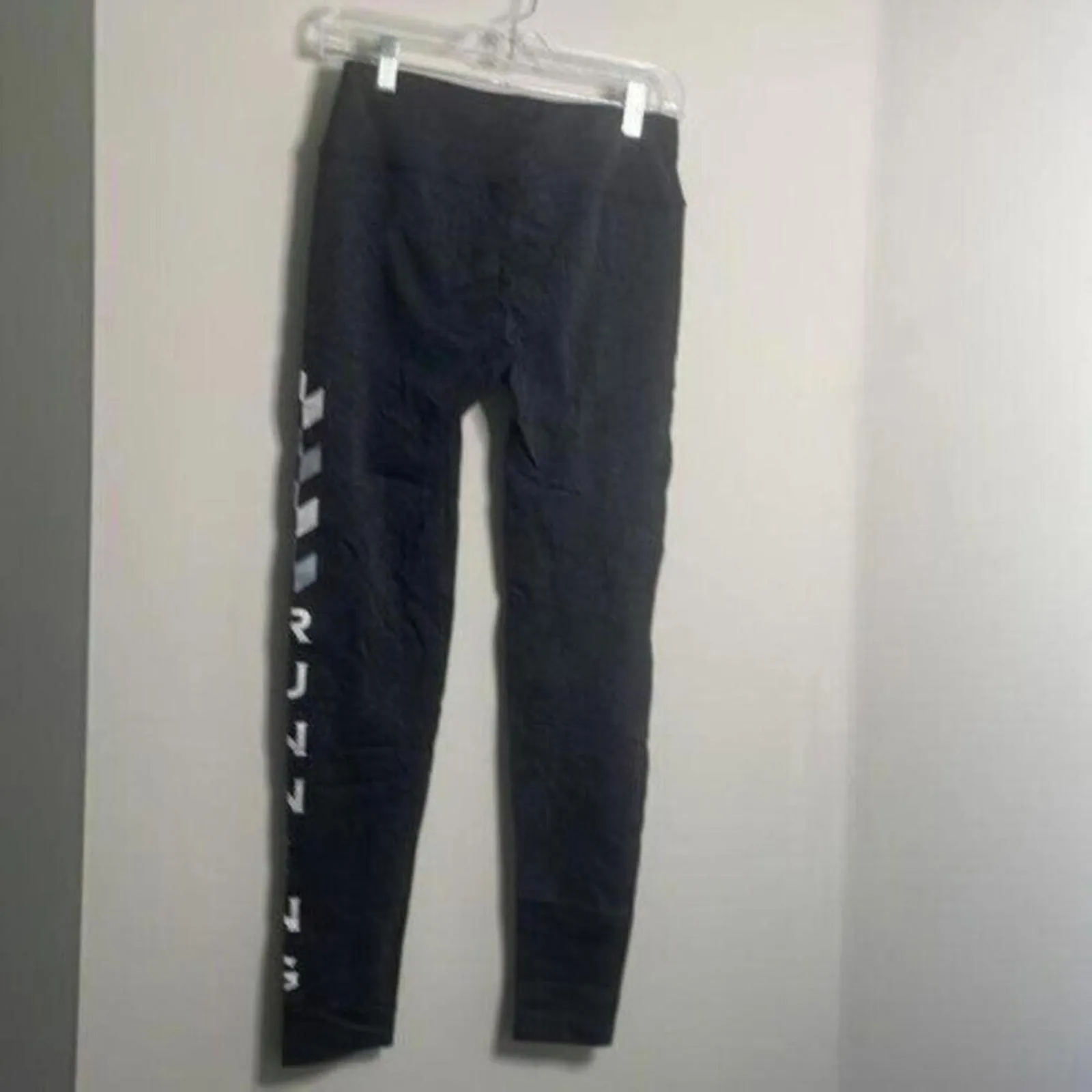 ✅Gray stretch workout gym, athletic leggings, running graphic, slim, fit Gray Size M - Image 6