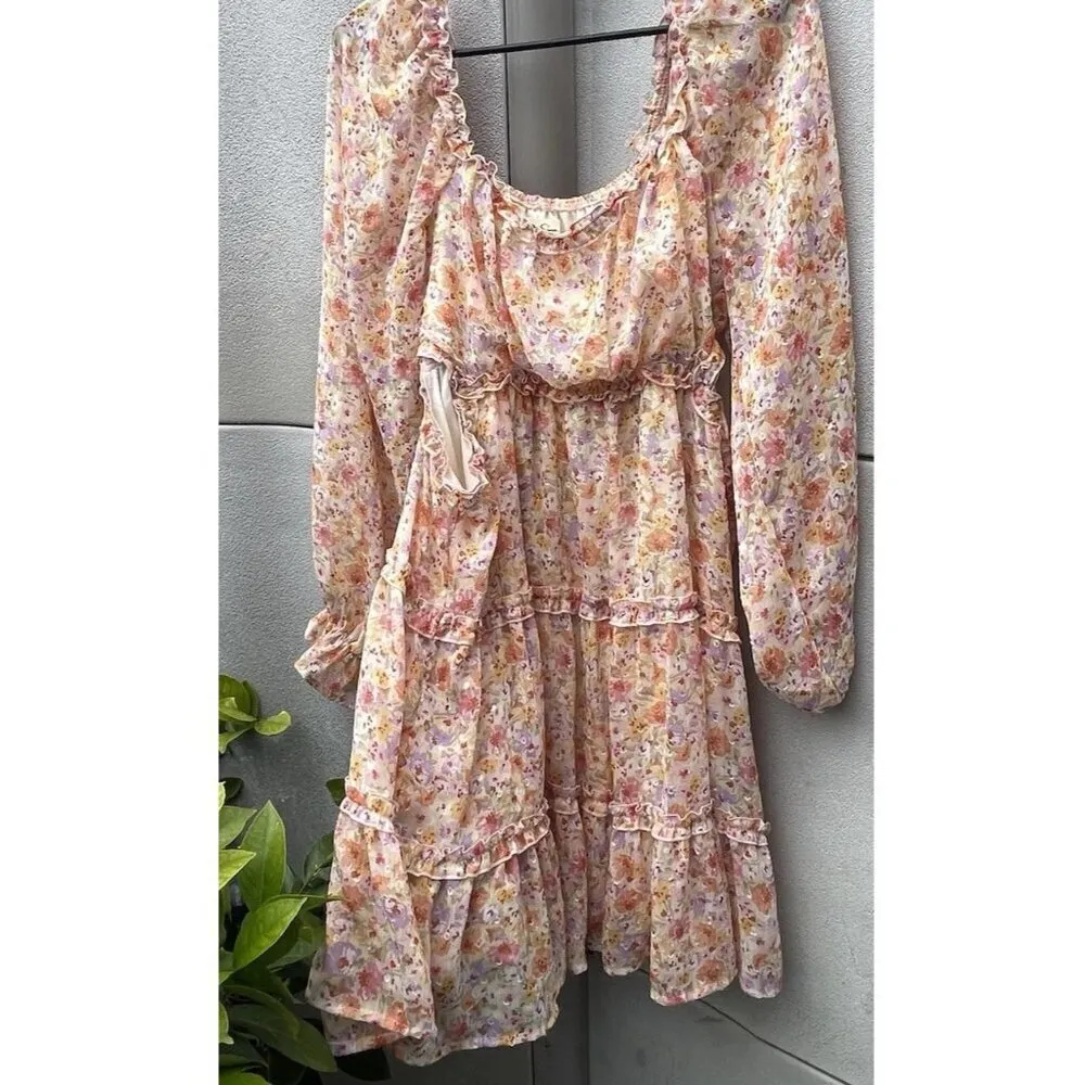 Vintage Jessica Simpson Women’s Sz XL Dress Floral Ruffled Boho Western Style - Image 2