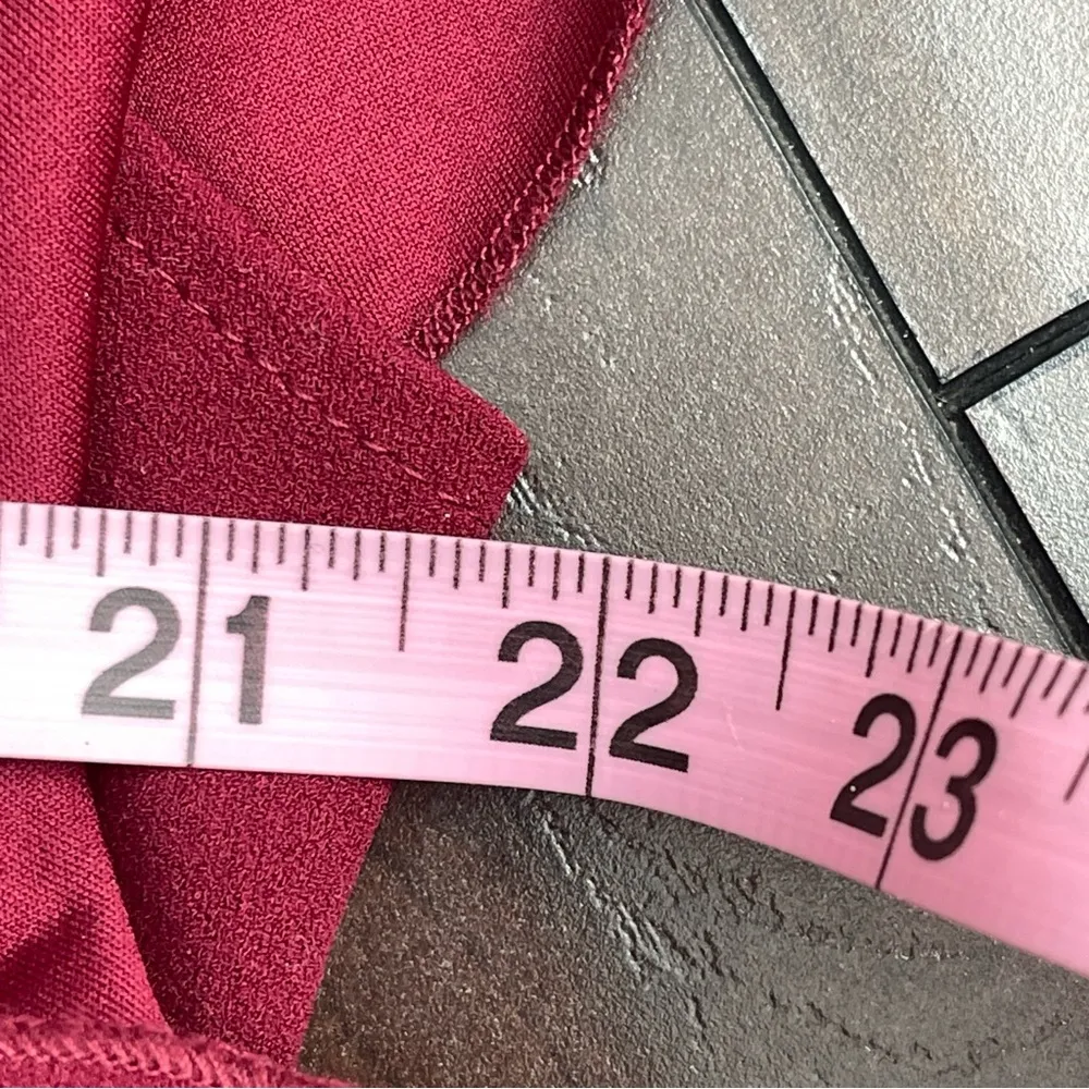 MIUSOL Cocktail Midi Length dress sleeveless with ruffle accent 2XL Red Size XXL - Image 14