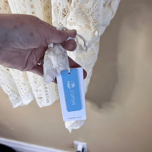 NWT Cupshe Womens Swim Cover Up Flowy Beach Vacation One Size Crochet - Image 3