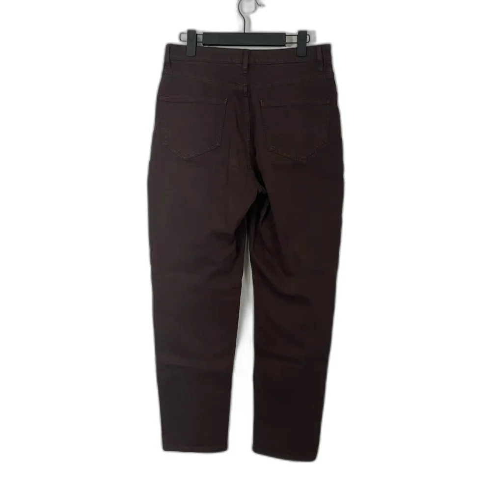 Fat Face Purple Mid Rise Cleo Canvas Barrel Leg Chinos Size 4 - Image 2