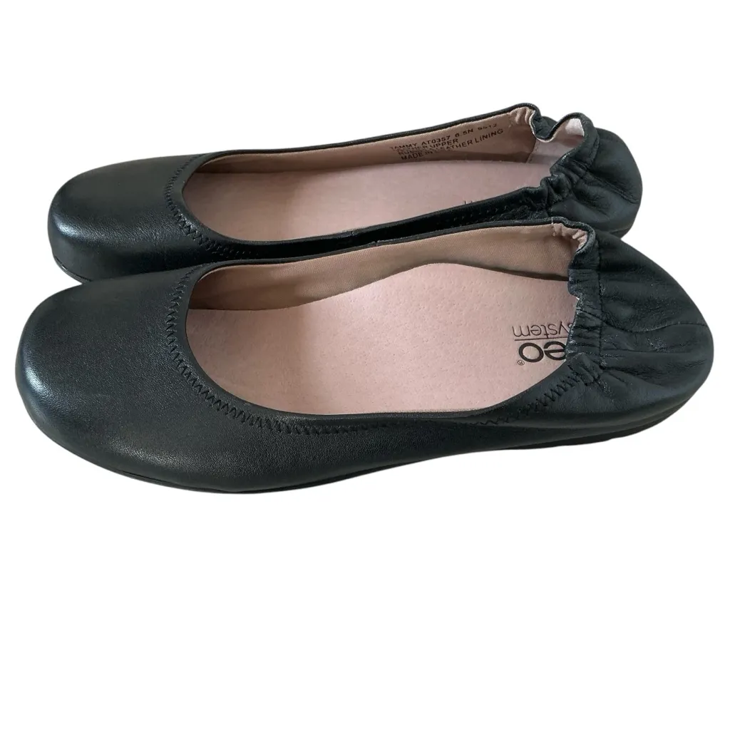 Abeo Tammy metatarsal flat shoes black leather slip on ballet flats size 6.5 - Image 4