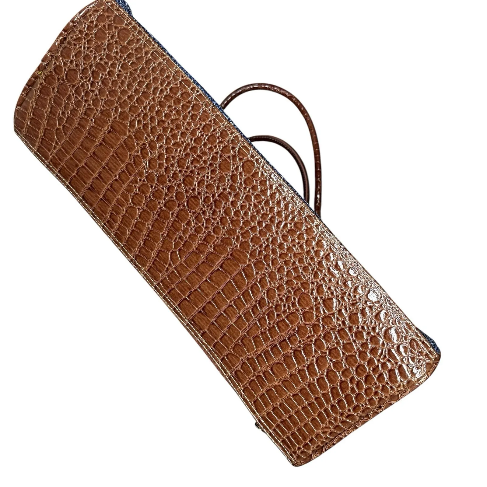 NWOT Samantha Brown Vintage Tweed Tote Blue Carry On Luggage Weekend‎ Bag - Image 11