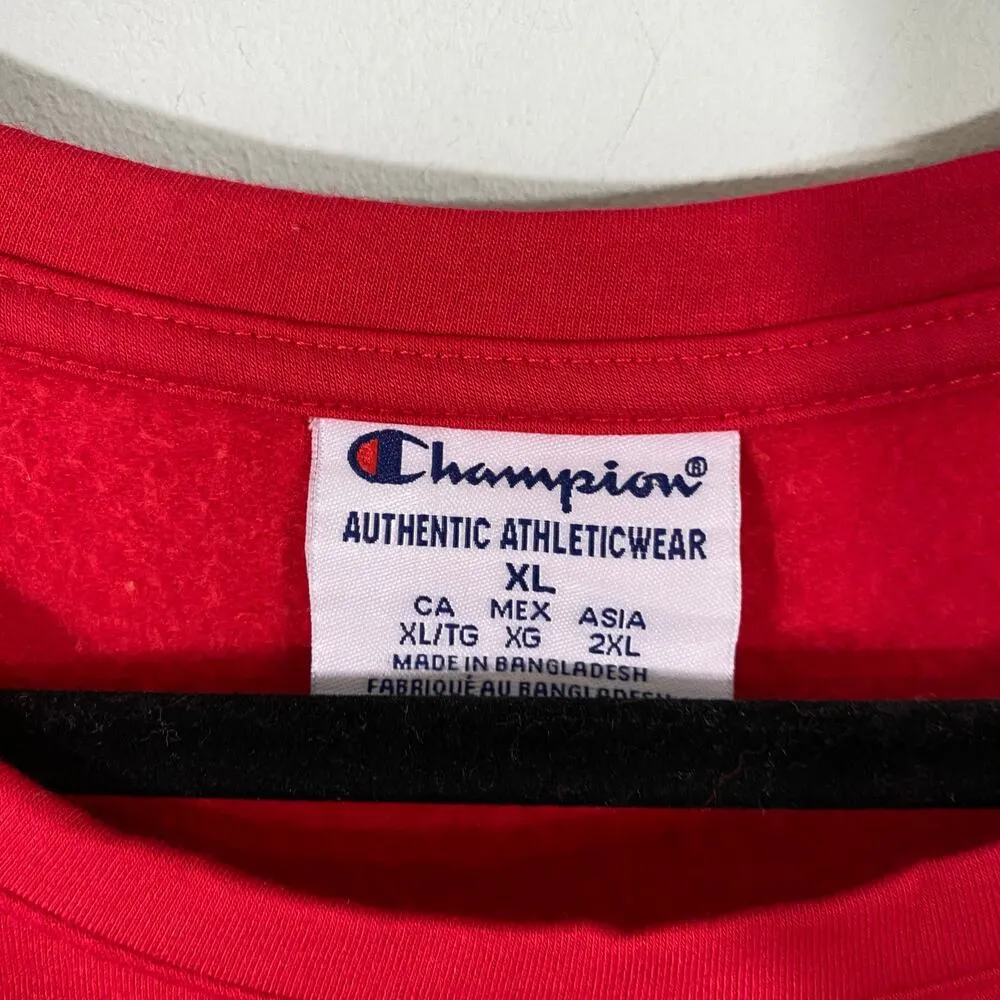 Champion Women Red Ohio State University Buckeyes Fleece Lined Sweatshirt Sz XL - Image 5