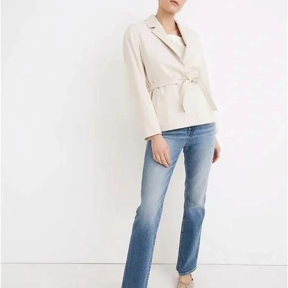 Madewell Cotton-Linen Belted Blazer Size Small - Image 3