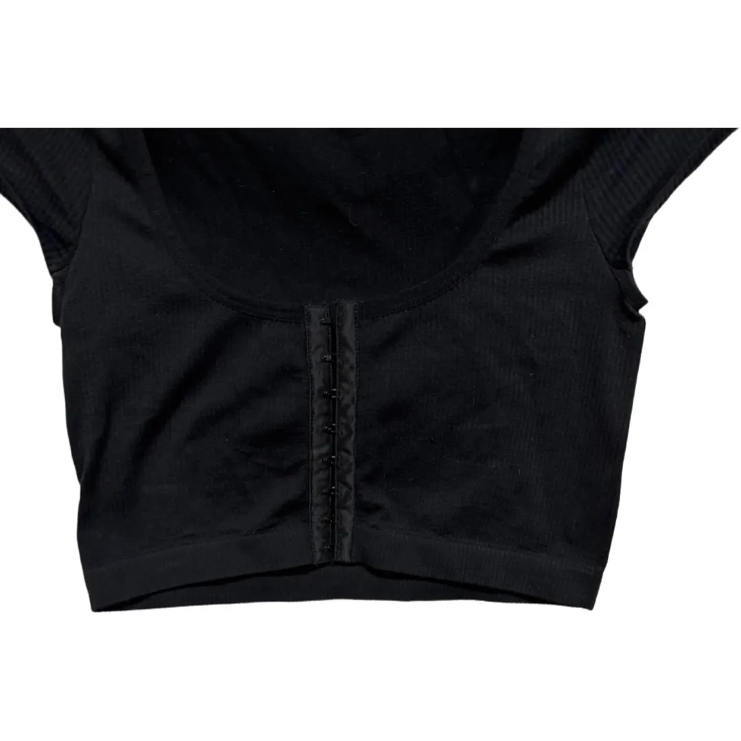 Y2K Vibe Corset Eyelet Black Shirt Size Petite Small Coastal Cowgirl Streetwear - Image 3