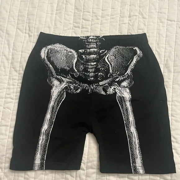 NWOT dolls kill skeleton bike shorts - Image 2