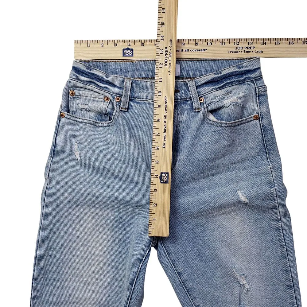 Pistola Lennon Bootcut Jeans Womens 27 Denim High Rise Distressed Fray Hem Crop - Image 6