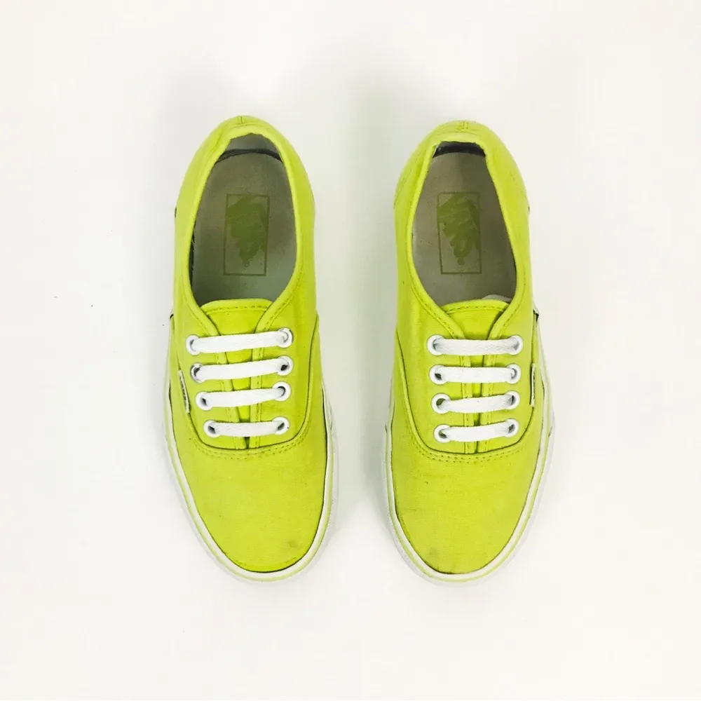 VANS ✨ Authentic Neon Yellow Skate Shoes - Image 5