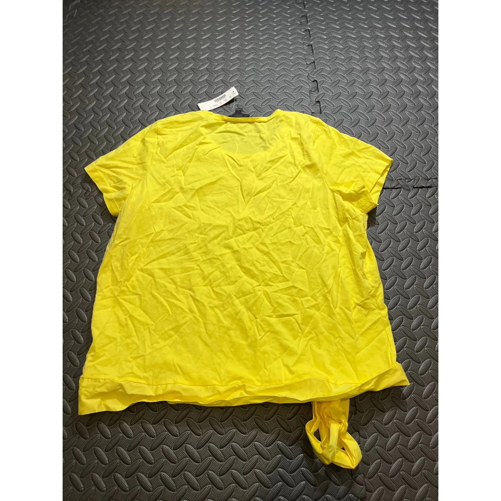 NWT J. Crew G1390 Bright Yellow Side Tie Short-Sleeve T-Shirt Size Large - Image 4