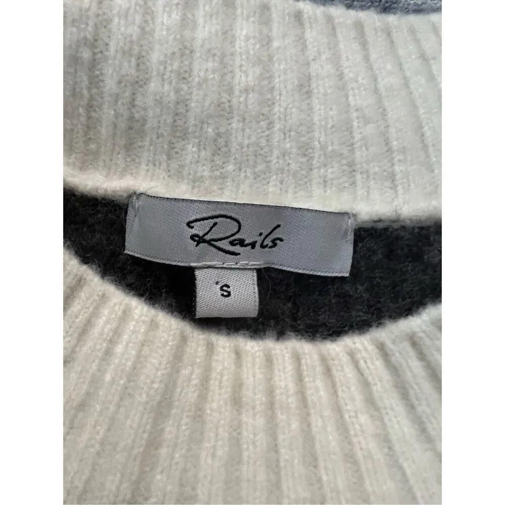 Rails  Lana Mixed Abstract Tiger Wool Cashmere Blend Sweater Size S - Image 5