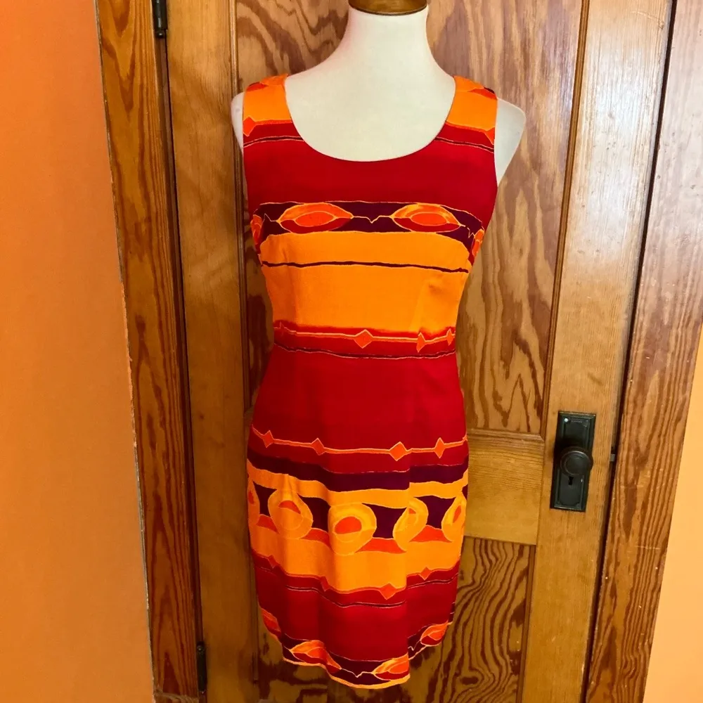 Vintage 90s colorful Jessica Howard dress - Image 5