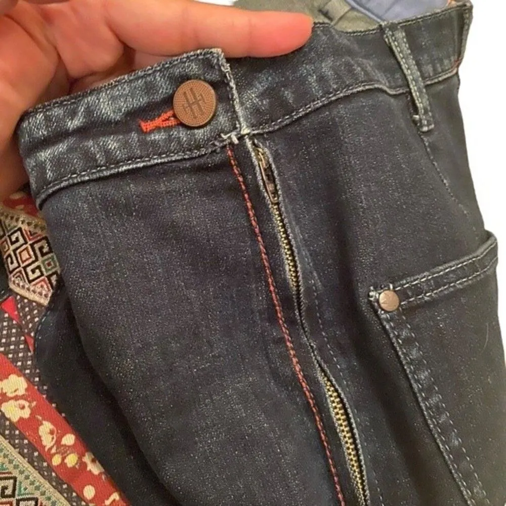 Holding Horses Anthropologie  27 Western Patchwork Denim Jean Skirt Knee Length - Image 5