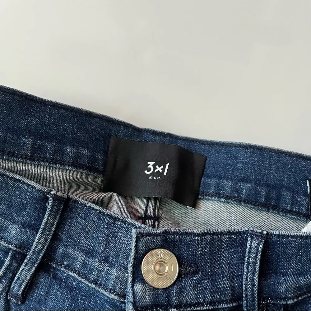 3x1 NYC • Connor Flare Slit High Rise Boot Cut Women's Blue Jeans - Image 8