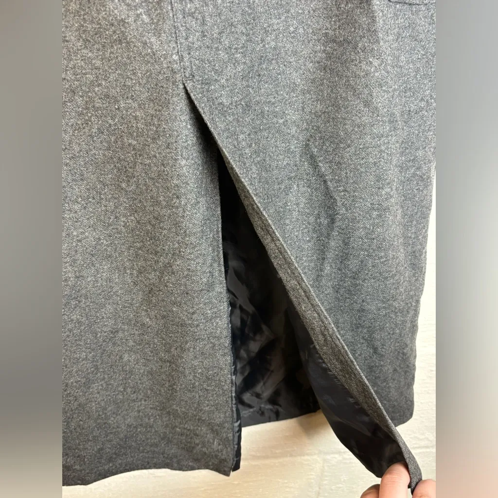 Eddie Bauer Woman’s Grey Cargo Wool Blend Business Casual Classy Maxi Skirt Sz 8 - Image 3