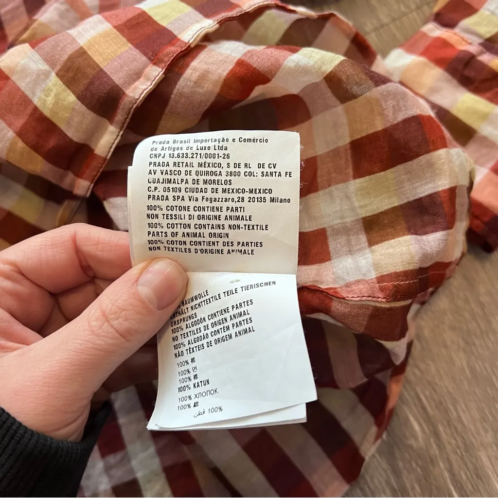 Miu miu plaid button down‎ shirt - Image 10