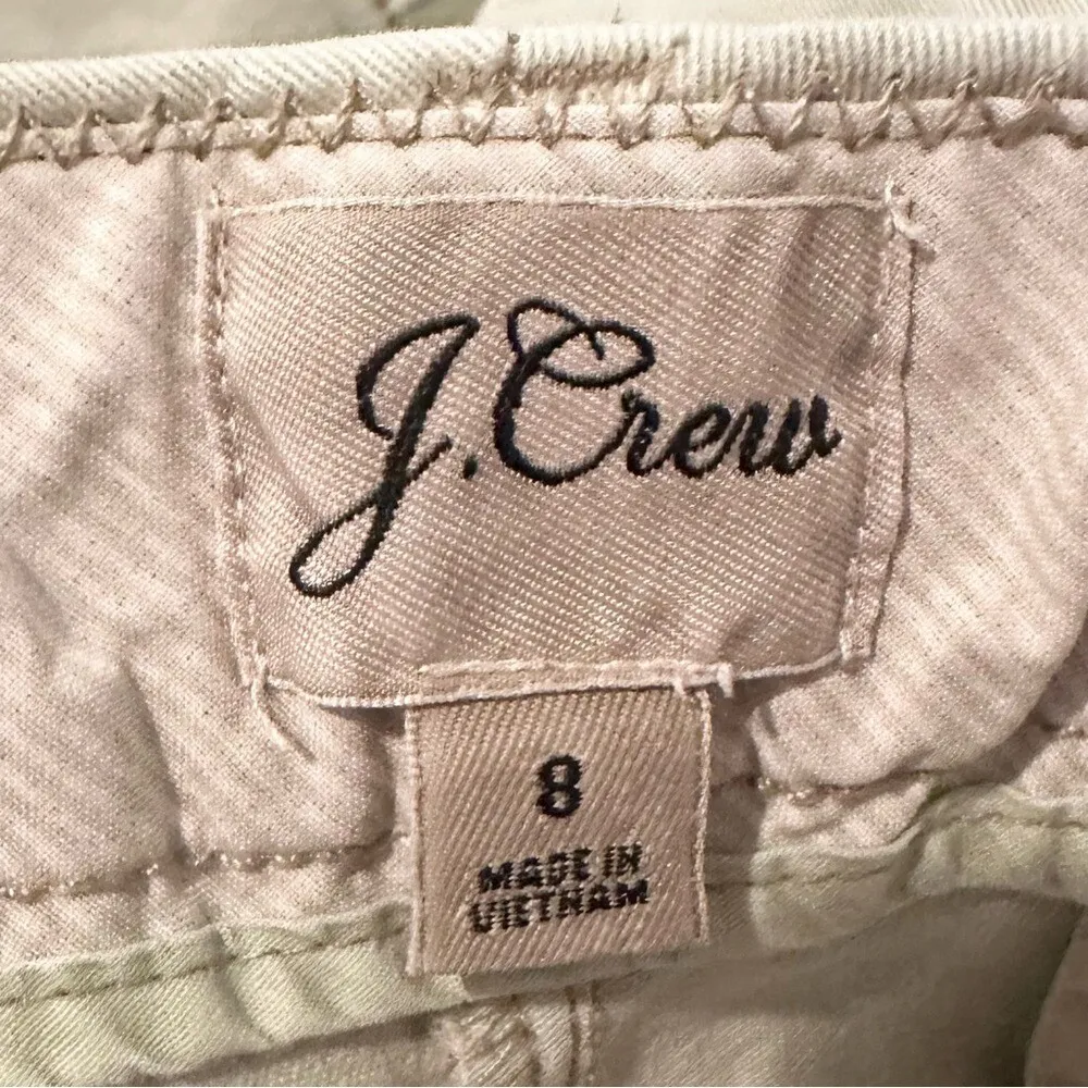 J. Crew Chino 4" Cotton Shorts Women's 8 Pale Green Pockets‎ Summer Classic - Image 3